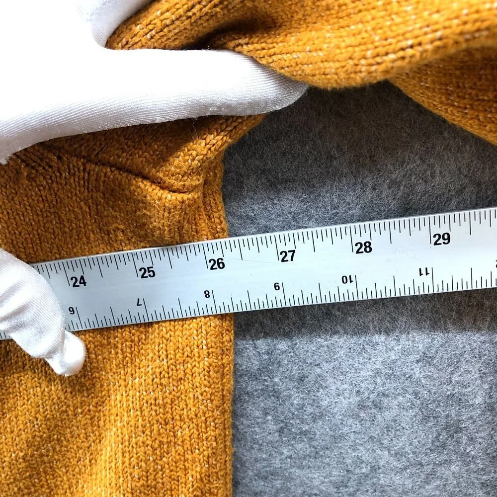 Banana Republic Cozy‎ Essential Sweater Mens XL Mustard Yellow Crewneck Knit